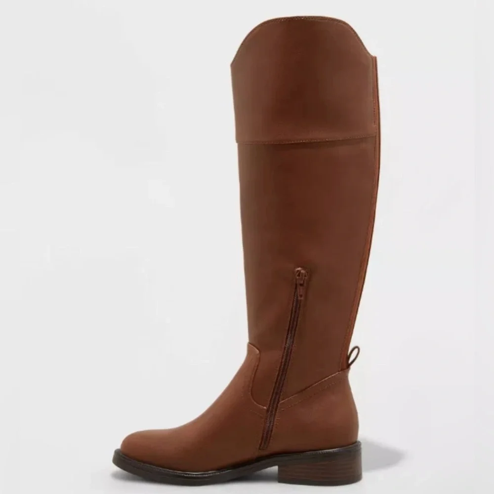 A New Day Women's Sienna Tall Riding Boots Brown Size 7.5 - Picture 2 of 3